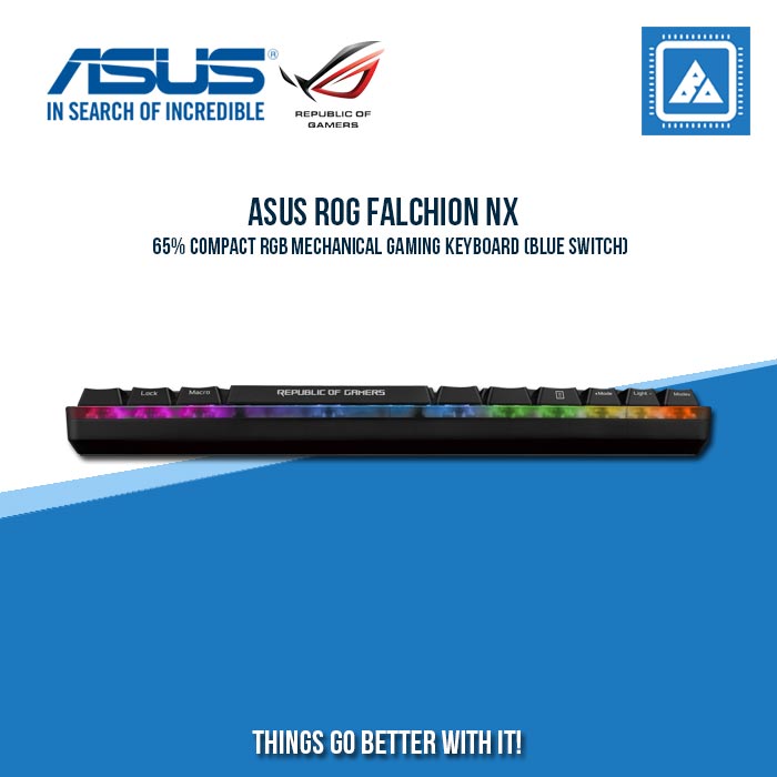 ASUS ROG FALCHION NX 65% COMPACT RGB MECHANICAL GAMING KEYBOARD (BLUE SWITCH) ASUS ROG FALCHION NX 65% COMPACT RGB MECHANICAL GAMING KEYBOARD (BLUE SWITCH)